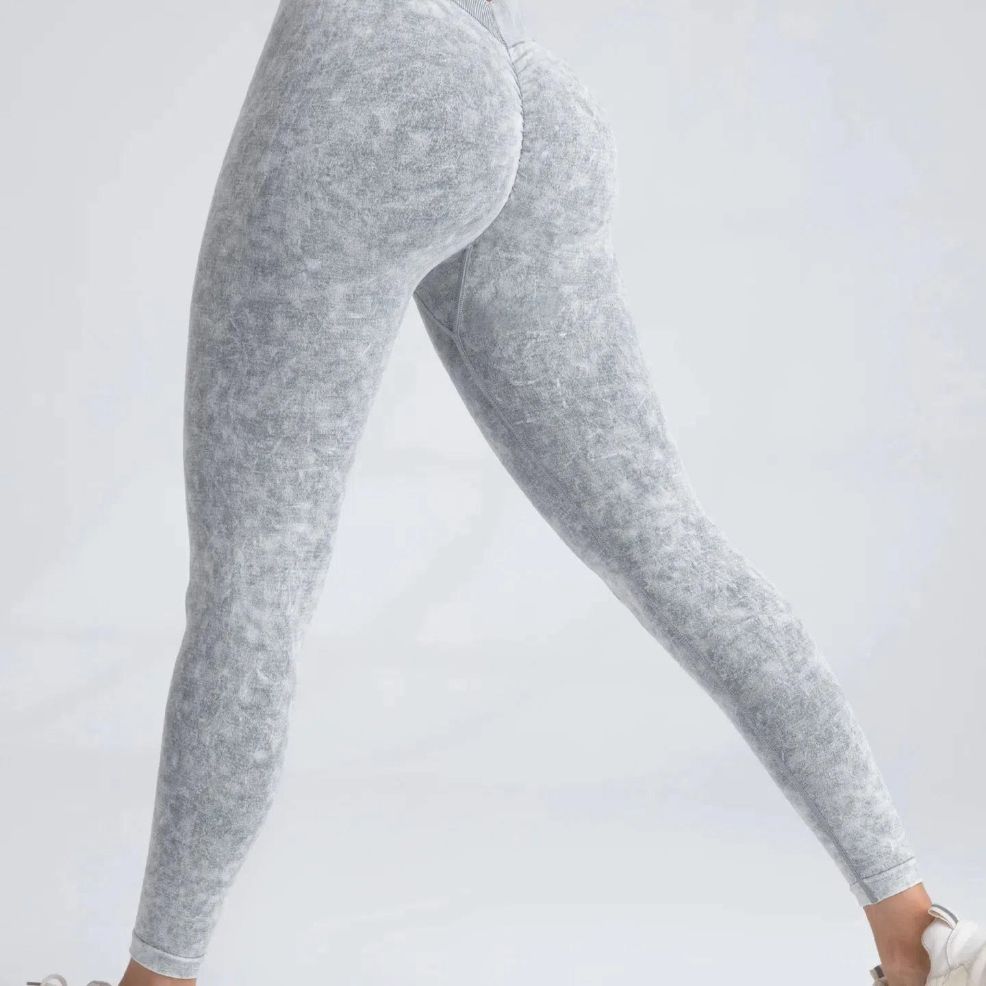 Seamless High Waist Yoga Pants Stretchy Peach Lifting Fit