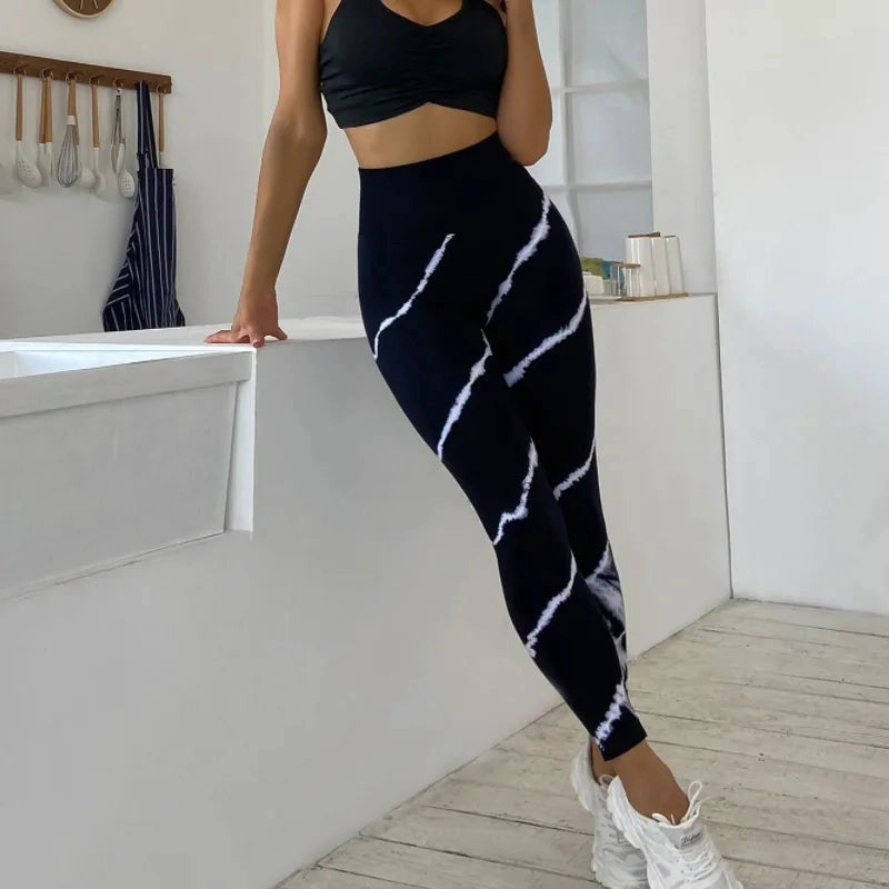 Seamless Tie Dye Leggings Women Sexy Fitness Gym Legging