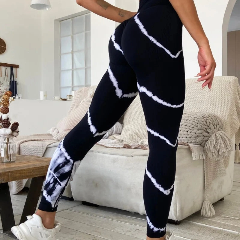 Seamless Tie Dye Leggings Women Sexy Fitness Gym Legging
