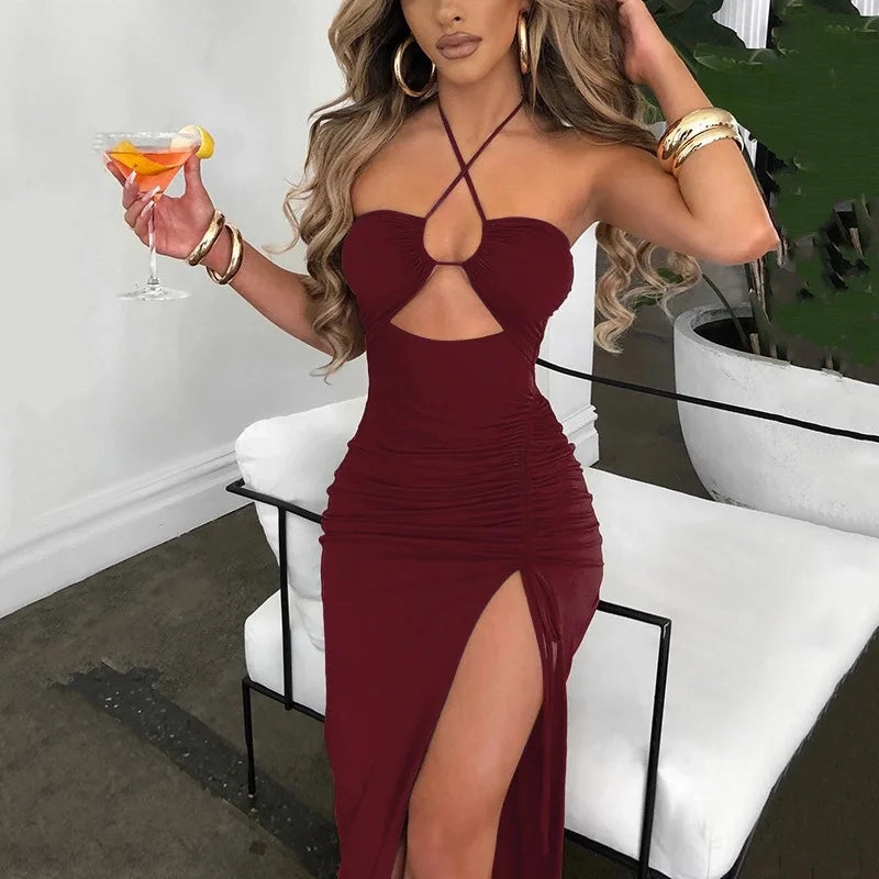 Sexy Dress Women Summer New Sleeveless Backless Casual Bodycon Elegant Party Dress