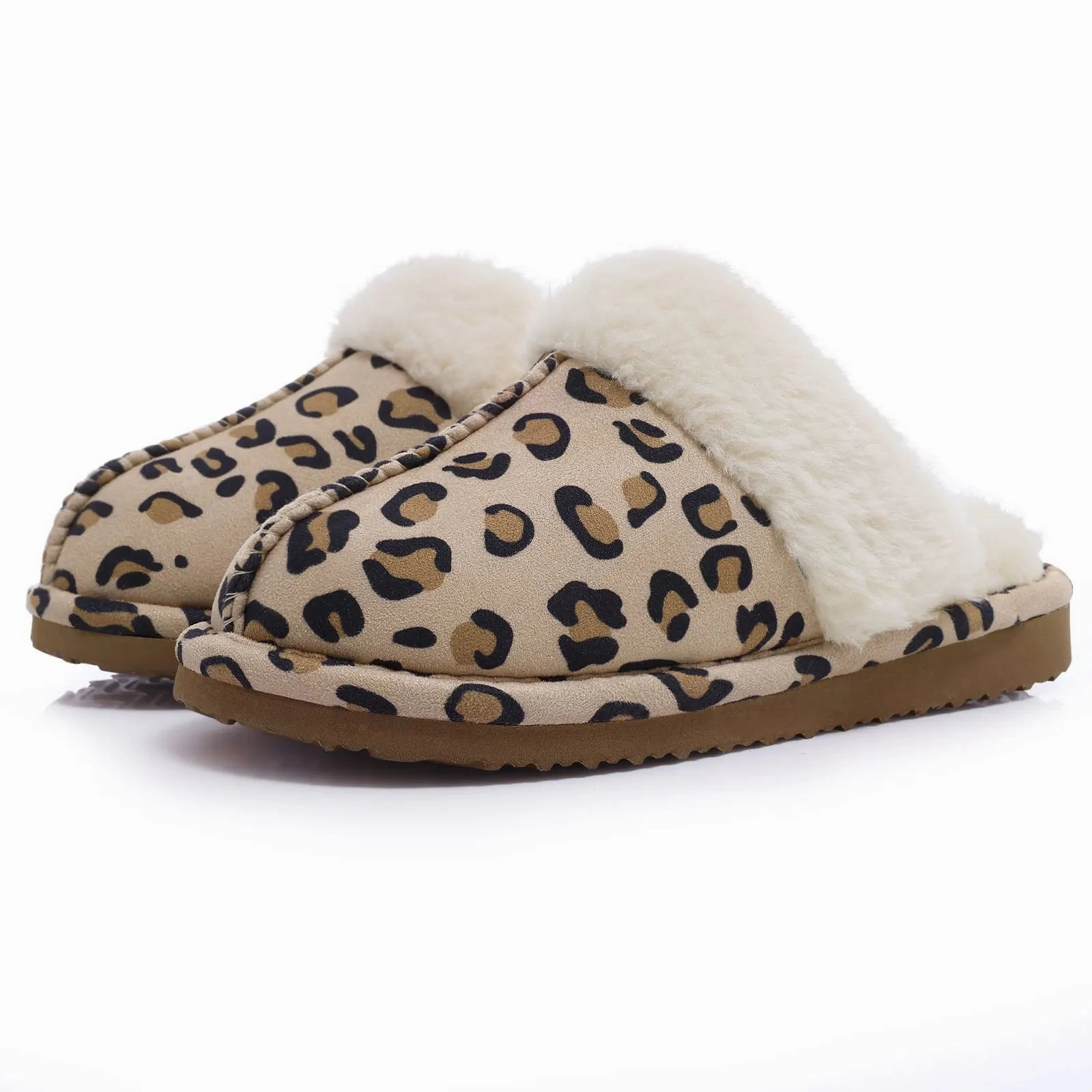 Shevalues Fashion Fur Slippers Women Fluffy Winter House Shoes Memory Foam Fuzzy Slippers Short Plush Slipper Indoor And Outdoor