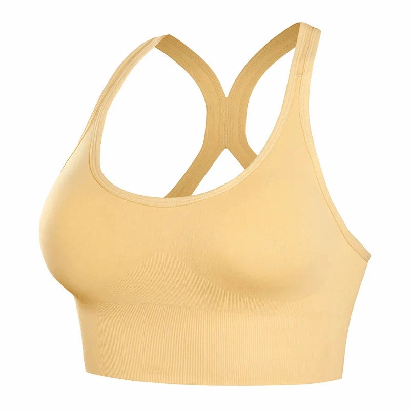 Shockproof Quick Dry Sports Bra Women Padded Yoga Bra Top for Gym Running Fitness Seamless Comfort and Style