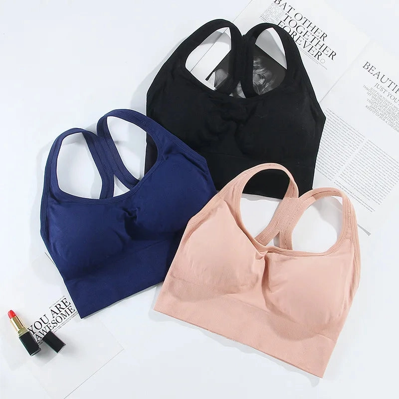 Shockproof Quick Dry Sports Bra Women Padded Yoga Bra Top for Gym Running Fitness Seamless Comfort and Style