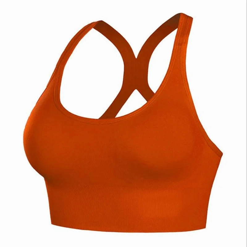 Shockproof Quick Dry Sports Bra Women Padded Yoga Bra Top for Gym Running Fitness Seamless Comfort and Style