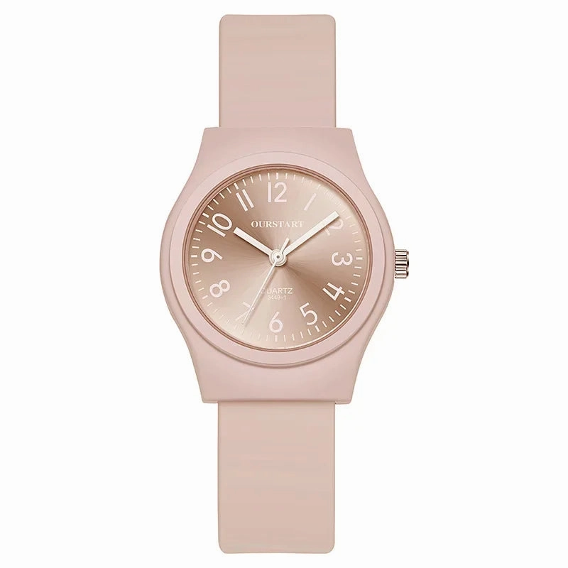 Silicone Strap Quartz Watch for Women Luxury Casual Fashion