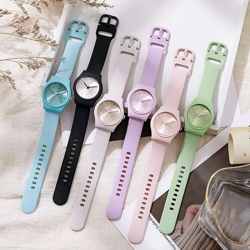 Silicone Strap Quartz Watch for Women Luxury Casual Fashion