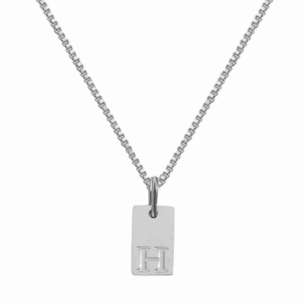 Simple Style Choker Women Stainless Steel Pendant Necklace
