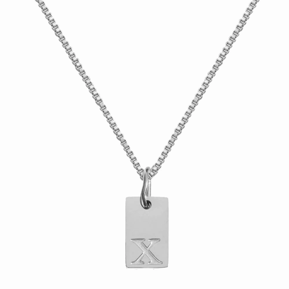 Simple Style Choker Women Stainless Steel Pendant Necklace