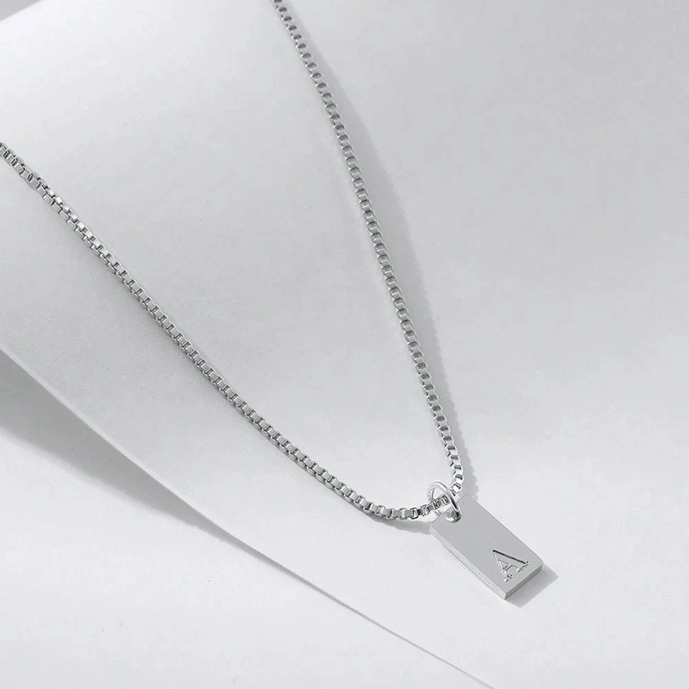 Simple Style Choker Women Stainless Steel Pendant Necklace