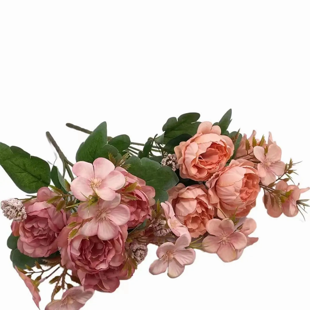 Simulated Peony Bouquet Silk Fake Flowers for Home Decor