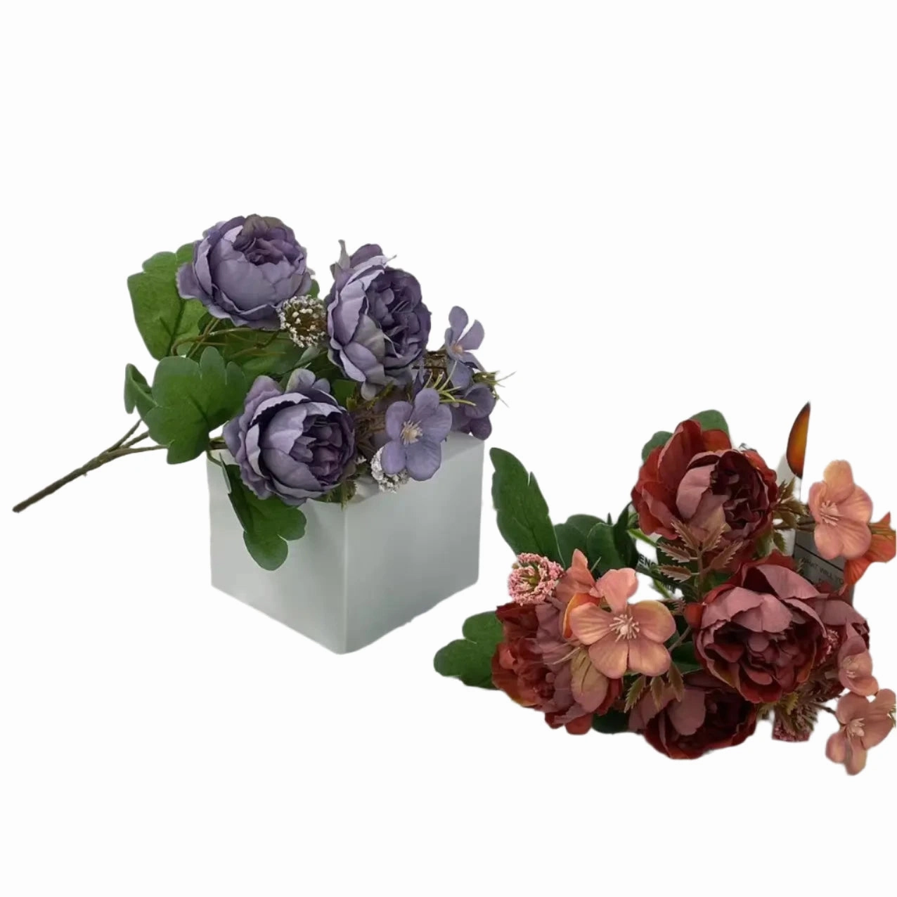 Simulated Peony Bouquet Silk Fake Flowers for Home Decor
