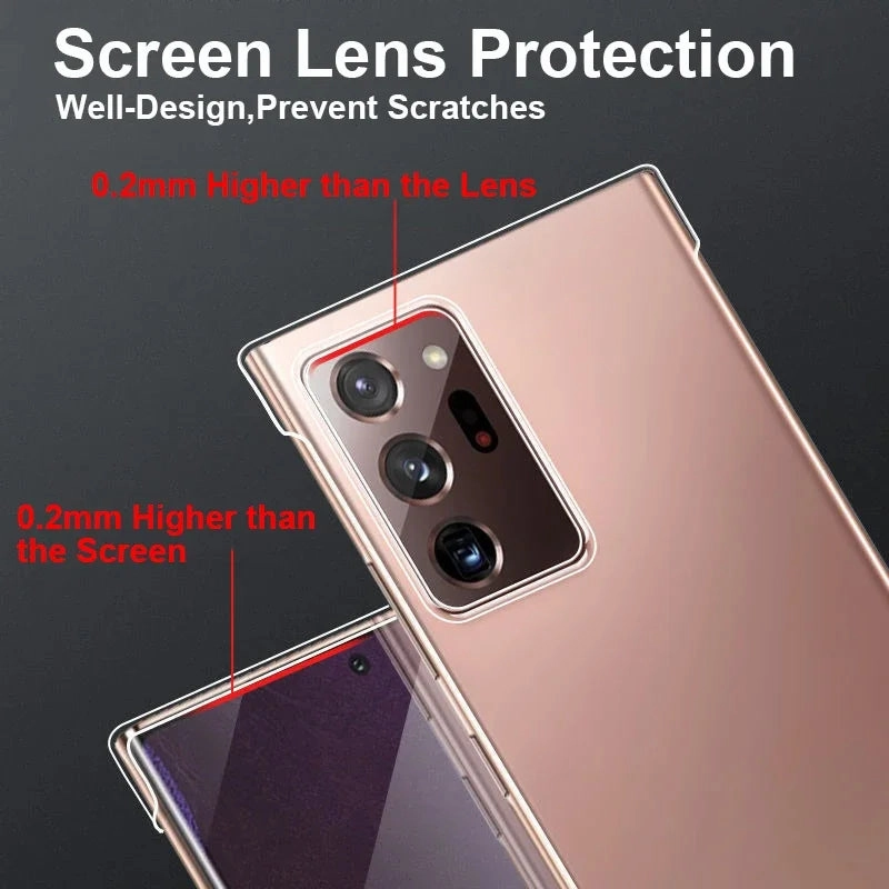 Slim Frameless Clear Phone Case For Samsung Galaxy S24 S23 S22 S21 S20 Ultra Thin Plastic Hard Back Cover