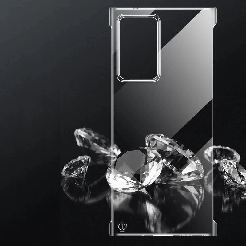 Slim Frameless Clear Phone Case For Samsung Galaxy S24 S23 S22 S21 S20 Ultra Thin Plastic Hard Back Cover
