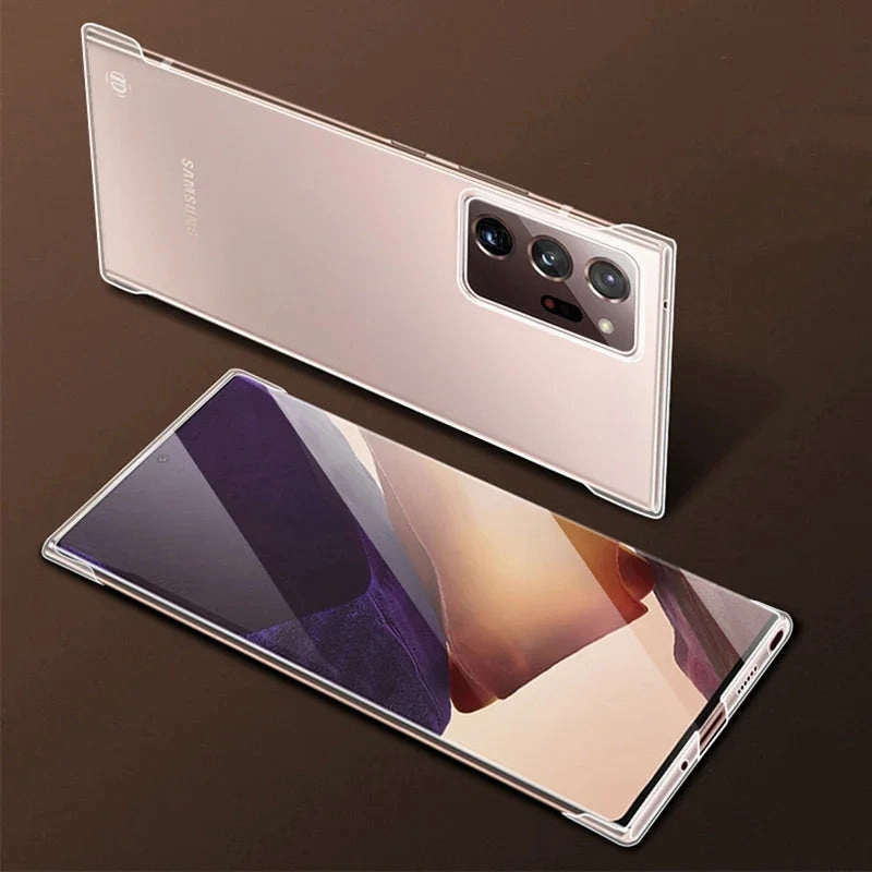Slim Frameless Clear Phone Case For Samsung Galaxy S24 S23 S22 S21 S20 Ultra Thin Plastic Hard Back Cover