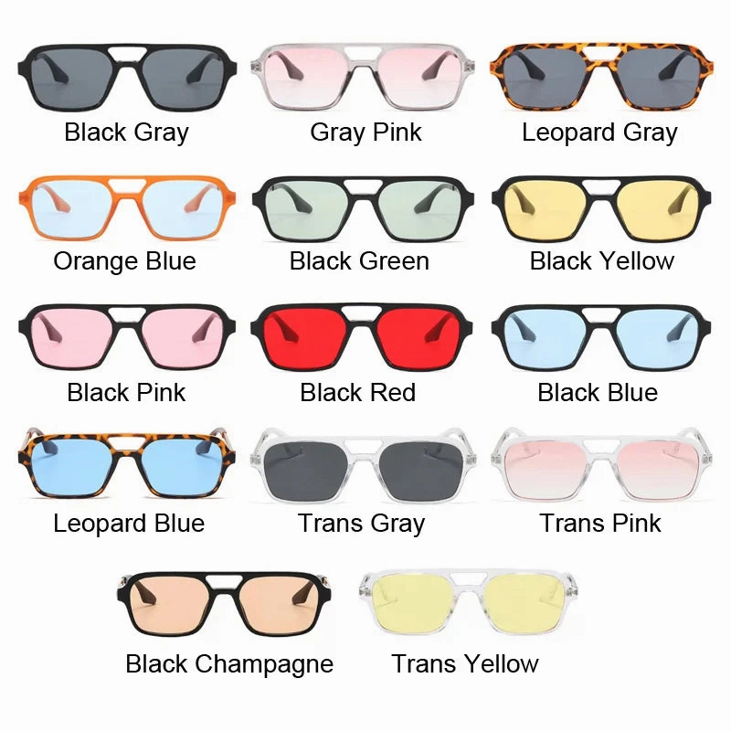 Small Frame Square Sunglasses Woman Luxury Vintage Leopard