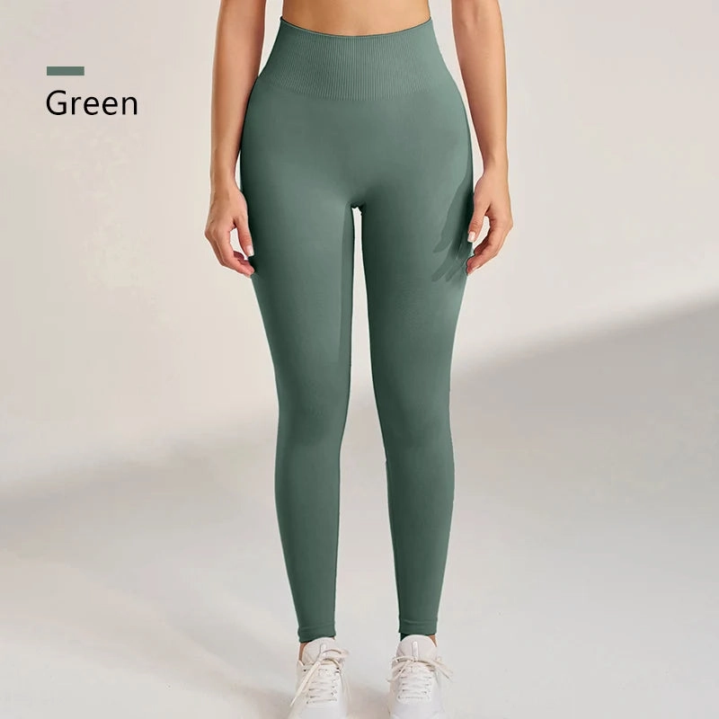 Sports High Waisted Hip Peach Bottoms Fitness Yoga Pants Jogging Cycling Skinny Nine Pants Women's Seamless Leggings