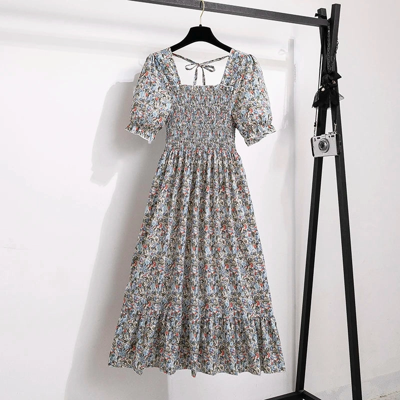 Spring Summer Chiffon Dresses Fashion Female A-line Casual Dress