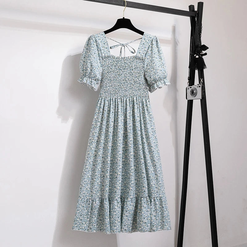 Spring Summer Chiffon Dresses Fashion Female A-line Casual Dress