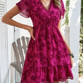 Spring/Summer New High End Light Luxury V-Neck Dress
