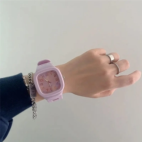 Square Quartz Watches for Men and Women Simple Sports Digital Waterproof Fashion Watch
