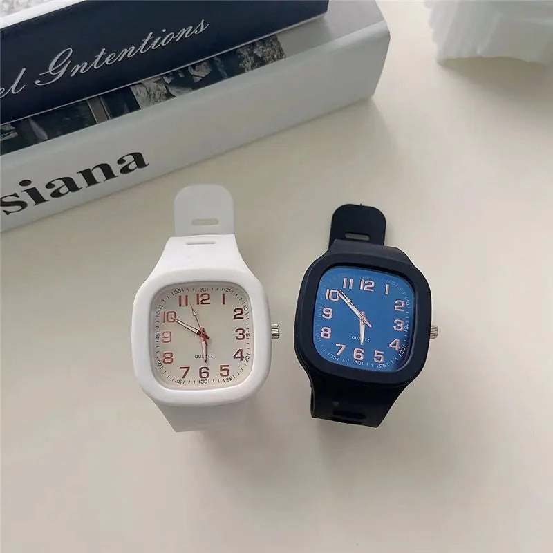 Square Quartz Watches for Men and Women Simple Sports Digital Waterproof Fashion Watch