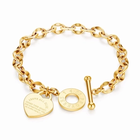 Stainless Steel Heart Bracelet The Holy Bible Proverbs Jewelry