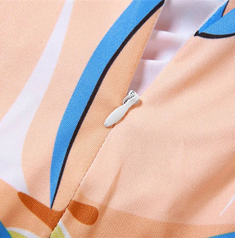 Stylish Color Block Printed Sports Jumpsuit for Women - Ankle-Length, Perfect for Spring/Summer Streetwear Fashion