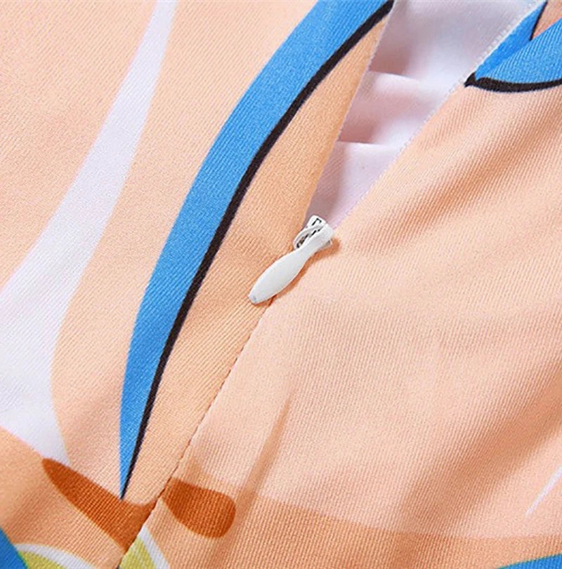 Stylish Color Block Printed Sports Jumpsuit for Women - Ankle-Length, Perfect for Spring/Summer Streetwear Fashion