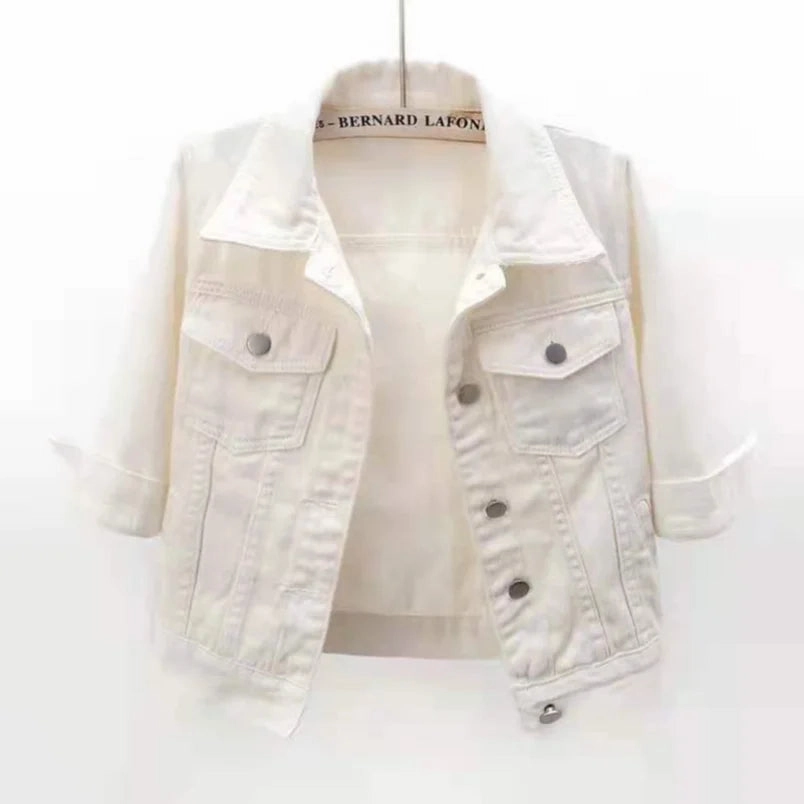 Stylish Women's Denim Jacket - Casual Pink & Blue Jean Coat for All Seasons, Comfortable & Soft, Perfect for Outdoor Activities and Daily Wear