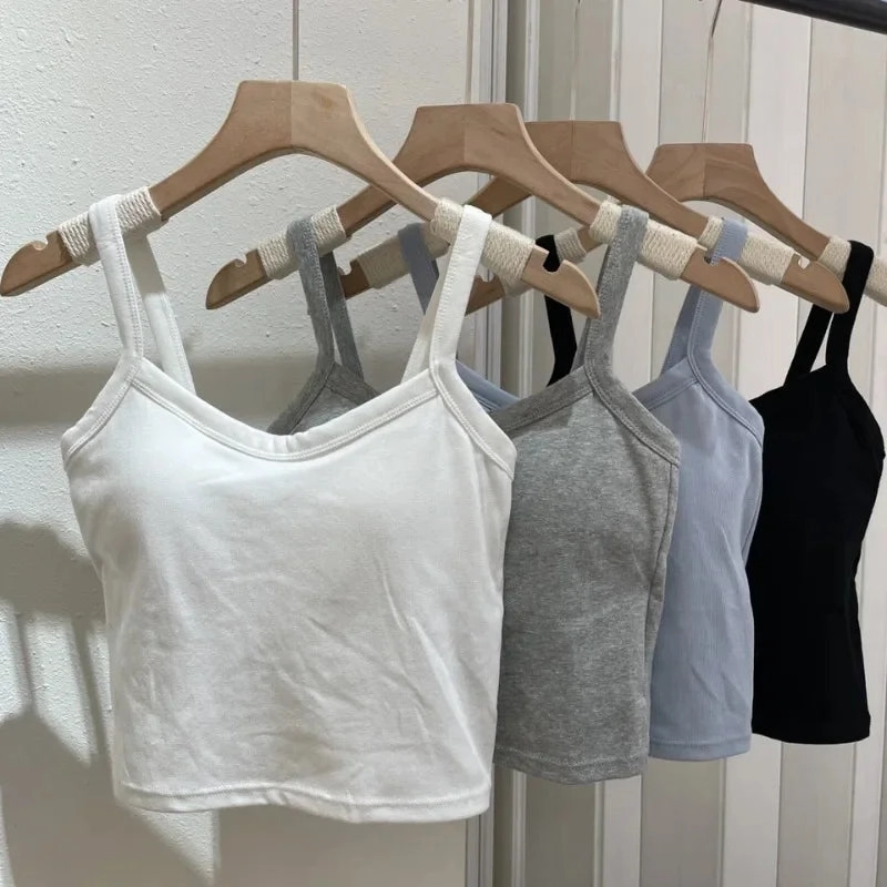 Stylish Women's Sleeveless Crop Top - Sexy Camisole & Tube Lingerie for Summer Fashion, Casual Basic Vest for Every Occasion