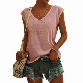 Summer Camisole Women's V-Neck Vest Cotton Casual Top