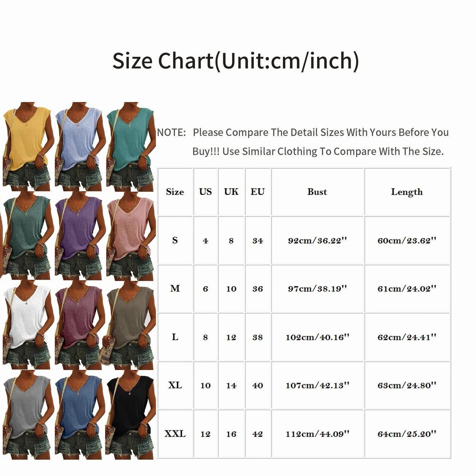 Summer Camisole Women's V-Neck Vest Cotton Casual Top