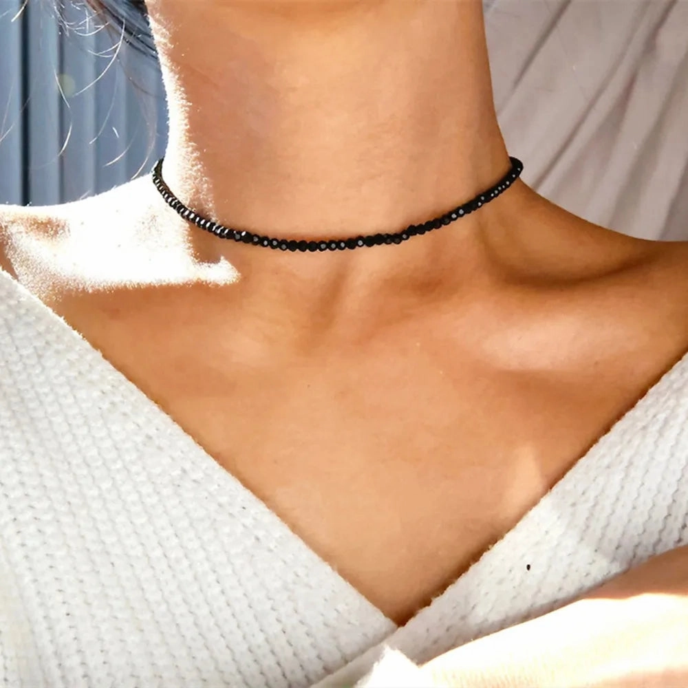 Summer Fashion Multilayer Handmade Necklace with Crystal Pendant