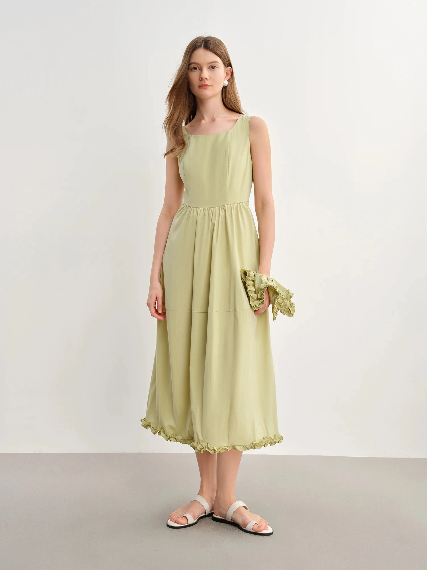 Summer Women's A-Line Dress with Contoured Waist and Retro-Inspired Straps for Effortless Elegance Mid-Calf Length and Loose Fit