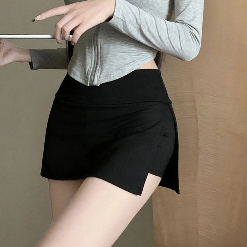 Summer Women's Bodycon Skirt Korean Solid Colour Sexy Fit