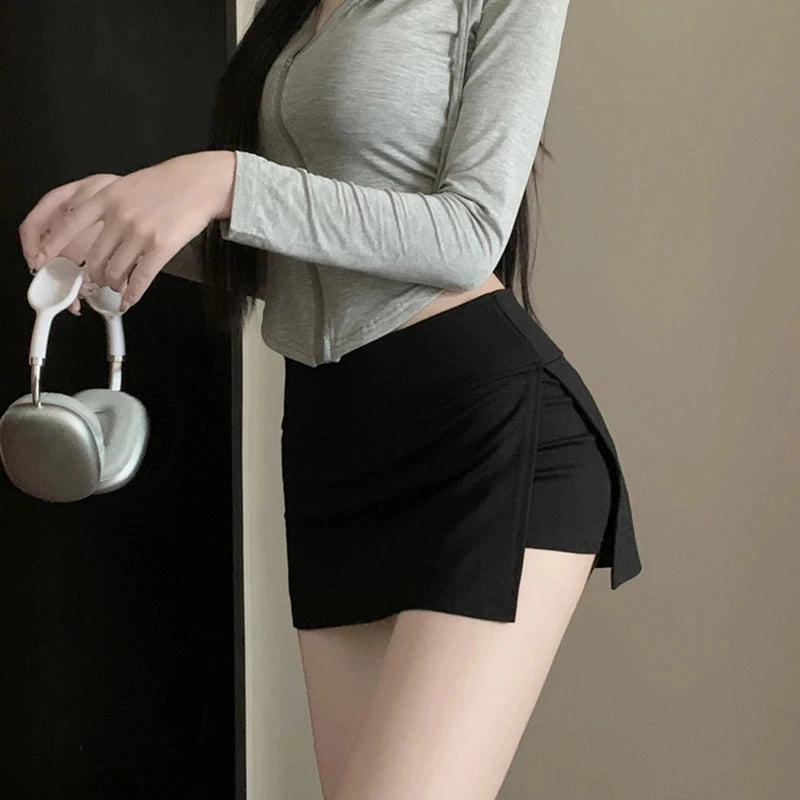 Summer Women's Bodycon Skirt Korean Solid Colour Sexy Fit