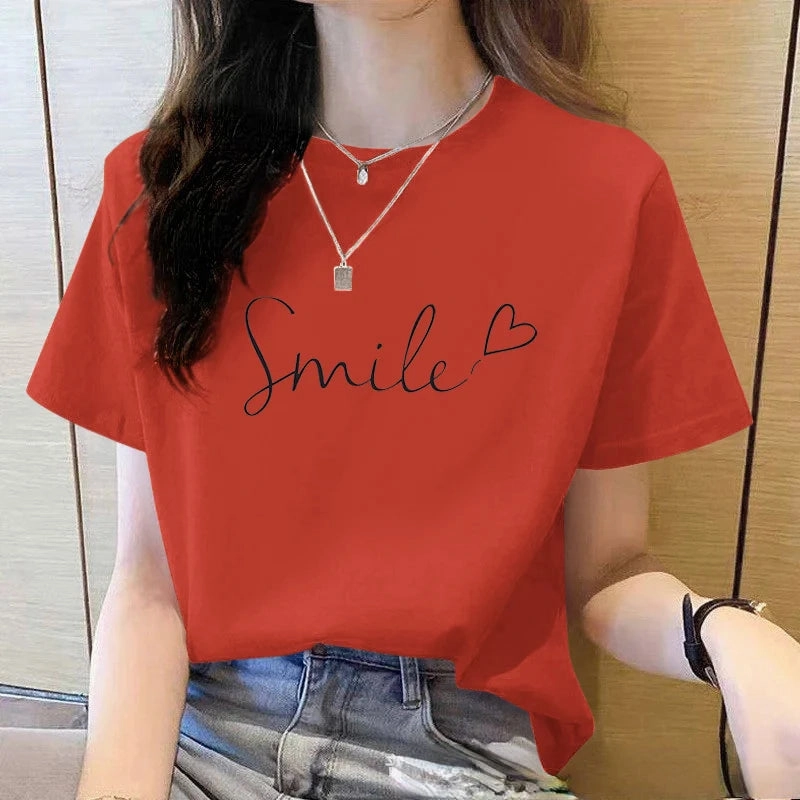 Summer Women??s Loose Fit O Neck Short Sleeve T-Shirt Casual Batik Top for Business and Casual Wear