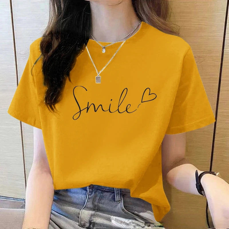 Summer Women??s Loose Fit O Neck Short Sleeve T-Shirt Casual Batik Top for Business and Casual Wear