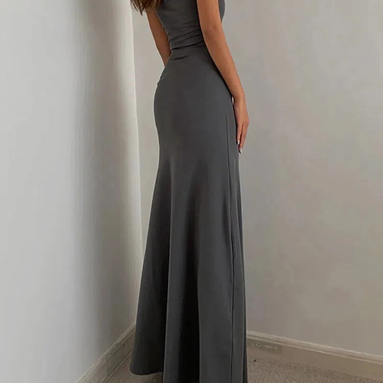 Summer Women's New Fashion Simple Temperament Suspender Dress