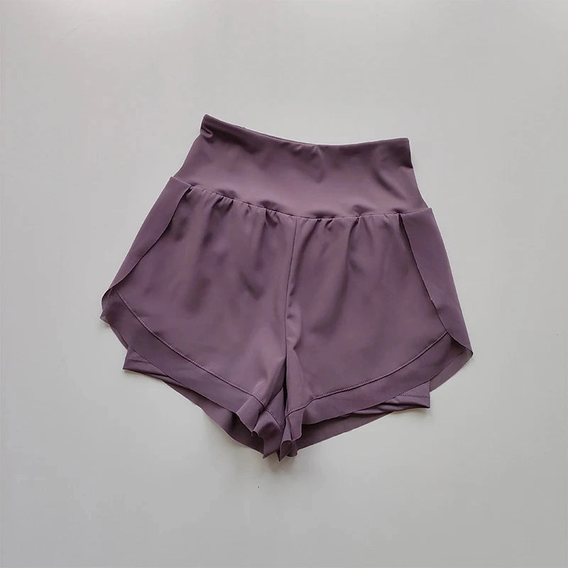 Summer Women's Sports Shorts Mesh 2 In 1 Quick-Dry Yoga Fitness Running Shorts High Waist Breathable Activewear