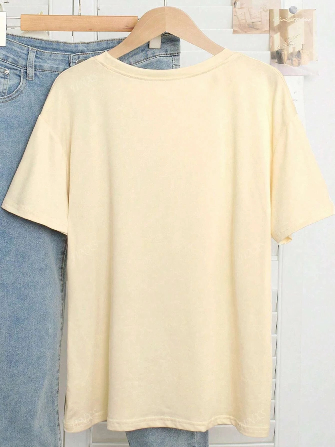 Summer Women'S T-Shirt Casual Cotton Top with Sardine Print Short Sleeve Round Neck Breathable Fabric for Daily Wear