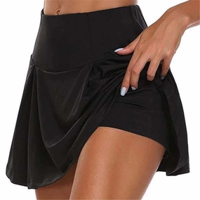 Summer Women Sprints Tennis Dance Fitness Short Skirts High Waist Quick Drying Mini Solid Leggings for Active Wear