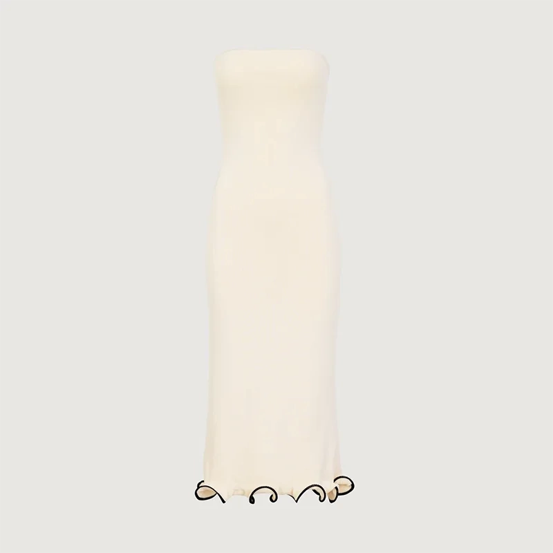 TARUXY Autumn New Knitted Mini Dress For Women Elegant Slim Fit