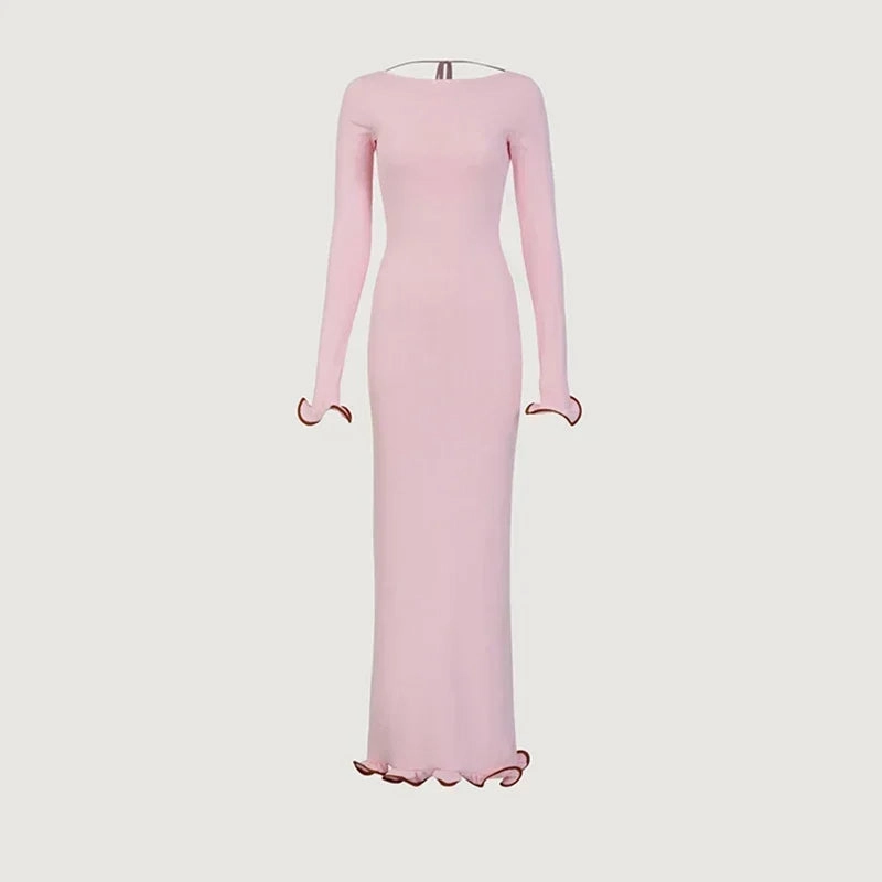 TARUXY Autumn New Knitted Mini Dress For Women Elegant Slim Fit