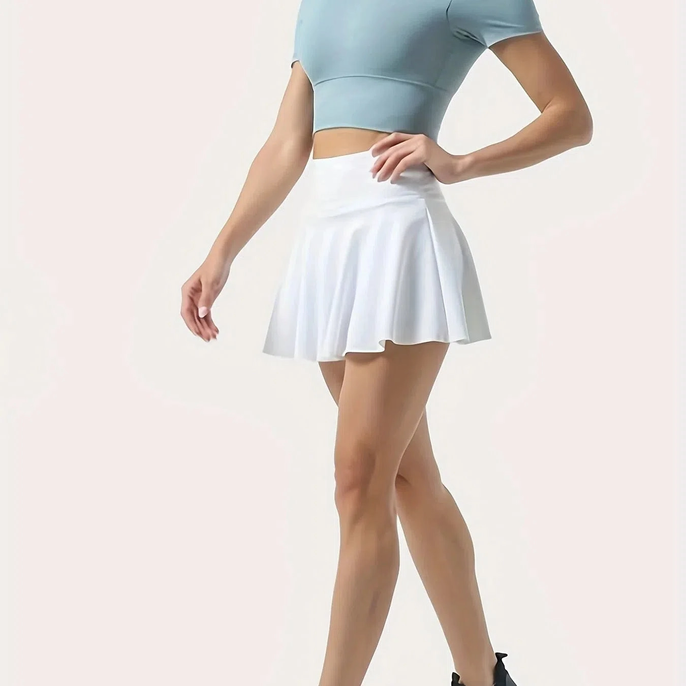 Tennis Skirt with Shorts Women Summer Mini Skirt Flowy Skort