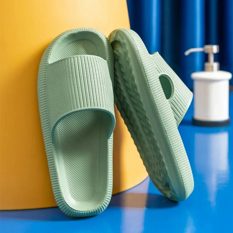 Thick Platform Bathroom Home Slippers Women Fashion Soft Sole EVA Indoor Slides Woman Sandals Summer Non-slip Flip Flops