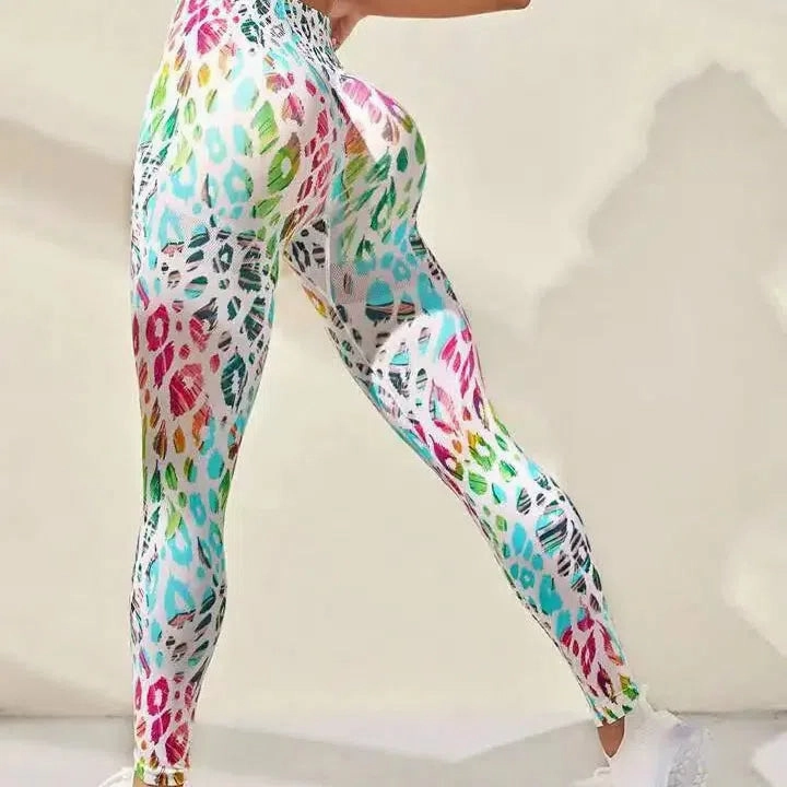Tie Dye Seamless Leggings Women High Waist Tights for Yoga