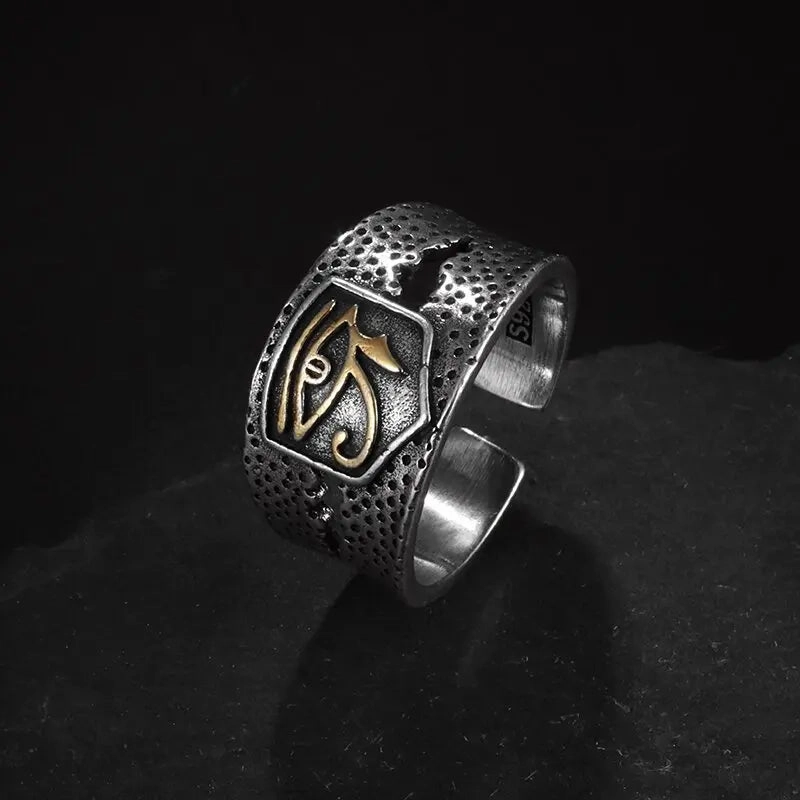 Tool Wrench Open Ring Silver Plated Adjustable Ring Men