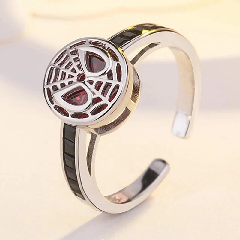Tool Wrench Open Ring Silver Plated Adjustable Ring Men