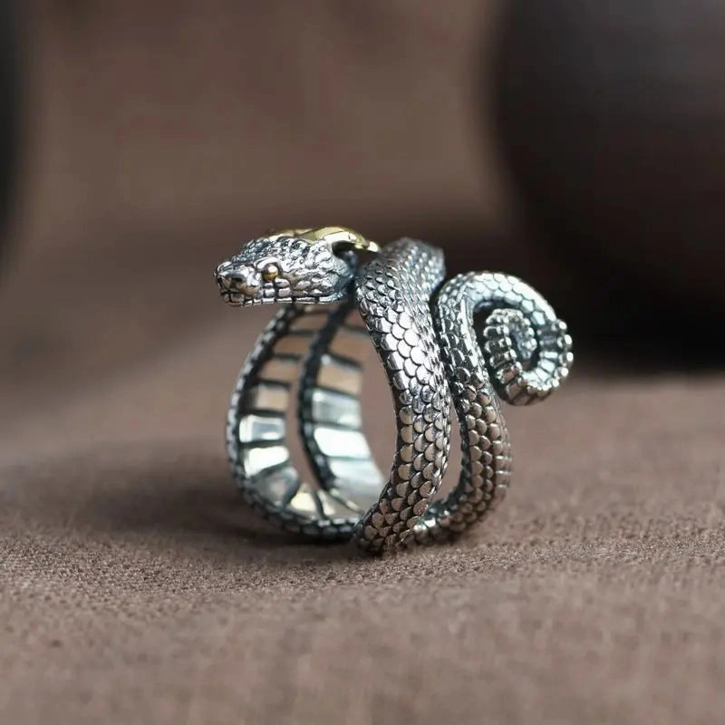 Tool Wrench Open Ring Silver Plated Adjustable Ring Men